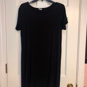 Black T-shirt dress
